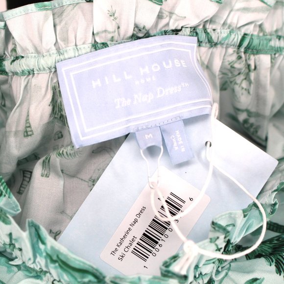 Hill House Home Katherine Nap Dress Ski Chalet Mini Ruffle Trim Green Medium NEW - Picture 8 of 8